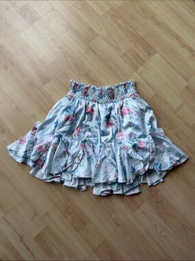 Sugar Thrillz Decadent Wildlife Floral Ruffle Skater Mini Skirt